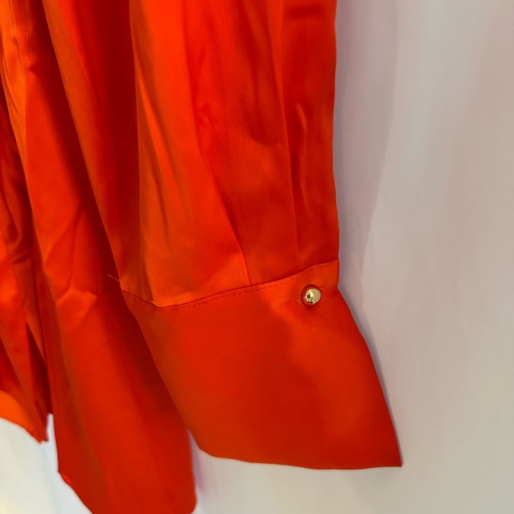 House of Harlow 1960 Vibrant ORANGE wrap dress size Large NWT - Picture 3 of 9